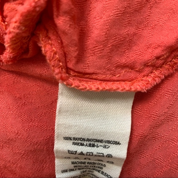 FREE PEOPLE Solid Flutter By Ruffle Spaghetti Strap Tank Coral Pink Size Small - Picture 10 of 11